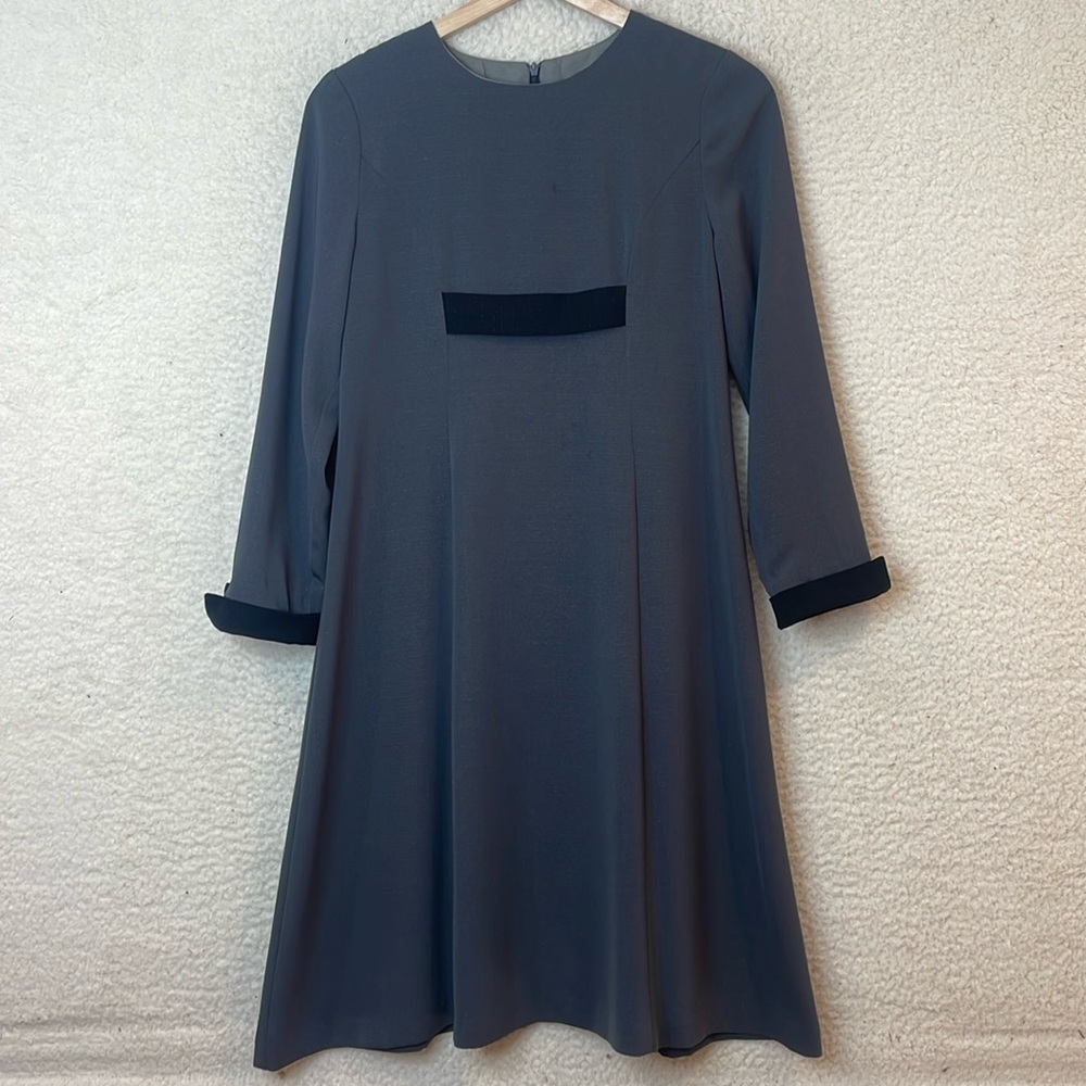 CW Designs Womens Sparkly Gray Black Longsleeve Dress JUNIORS 0-2 XSmall